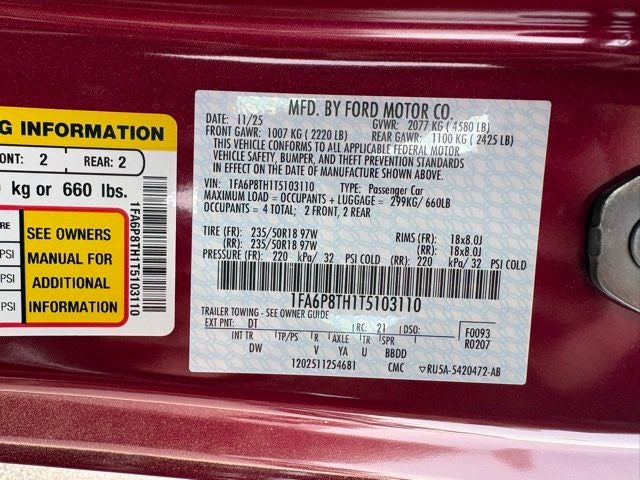 2026 Ford Mustang EcoBoost® Fastback