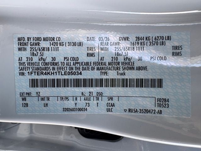 2026 Ford Ranger Lariat®