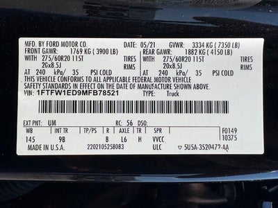 2021 Ford F-150 Platinum