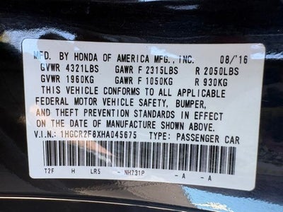 2017 Honda Accord EX-L