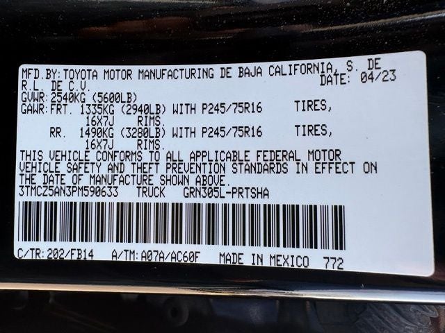 2023 Toyota Tacoma SR V6