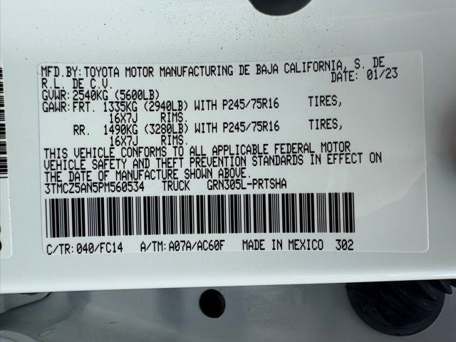 2023 Toyota Tacoma SR5 V6