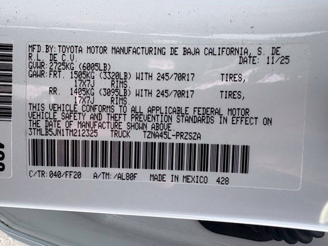 2026 Toyota Tacoma SR5