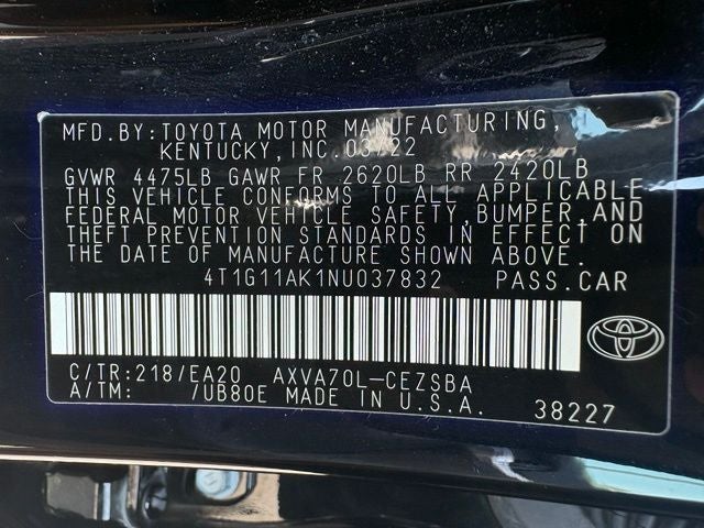 2022 Toyota Camry SE