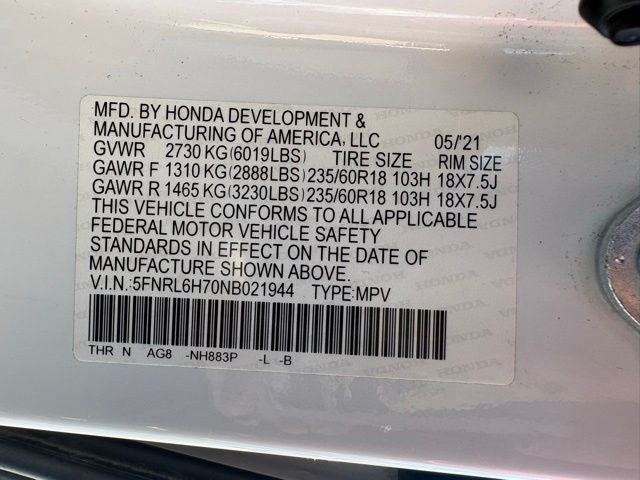 2022 Honda Odyssey EX-L