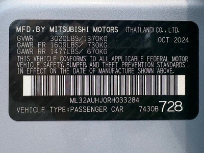 2024 Mitsubishi Mirage ES