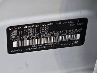 2024 Mitsubishi Mirage ES